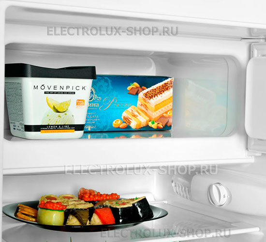 Морозильное отделение встраиваемого однокамерного холодильника Electrolux ERN 1200 FOW