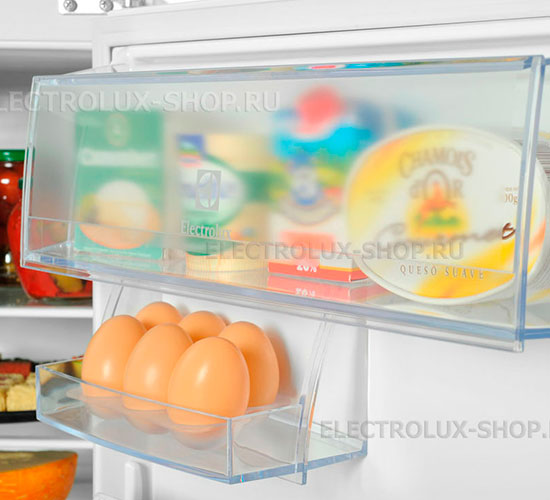 Дверные полки встраиваемого однокамерного холодильника Electrolux ERN 1300 AOW