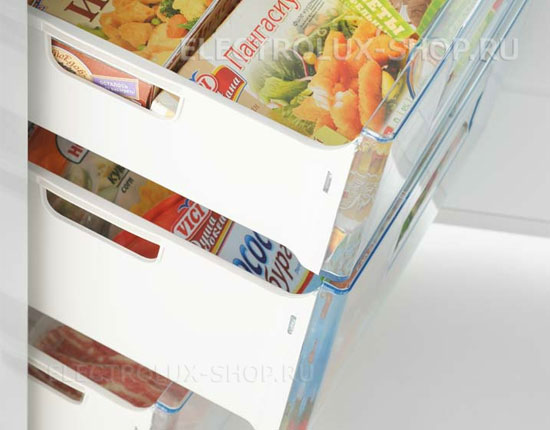 Ящики морозильной камеры двухкамерного холодильника Electrolux ERA 40633 W