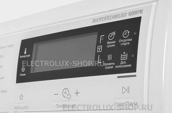 Панель управления стиральной машины с сушкой Electrolux EWW 1697 MDW