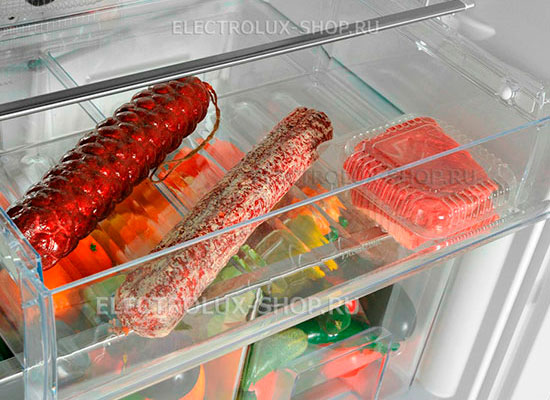 Отделение для деликатных продуктов Fresh Zone холодильника Electrolux ERF4161AOW