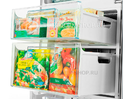 Ящики морозильного отделения двухкамерного холодильника Electrolux EN4011AOX