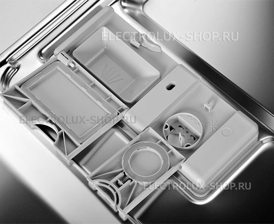 Отсек для моющих средств встраиваемой посудомоечной машины с открытой панелью Electrolux ESI 4200 LOX