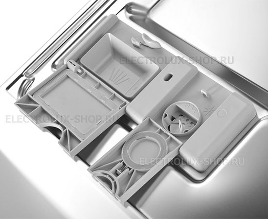 Отсек для моющих средств встраиваемой посудомоечной машины с открытой панелью Electrolux ESI 47500 XR